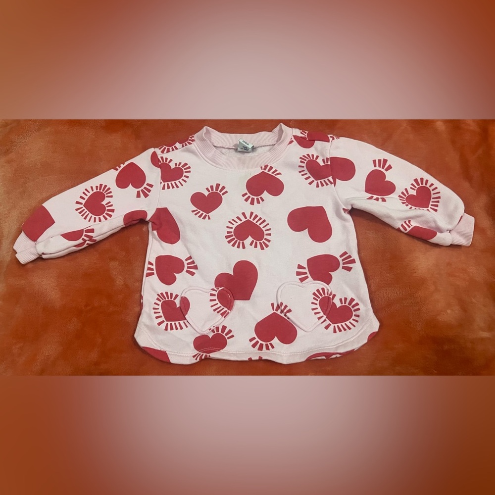 Heart Patterned Kids Sweatshirt